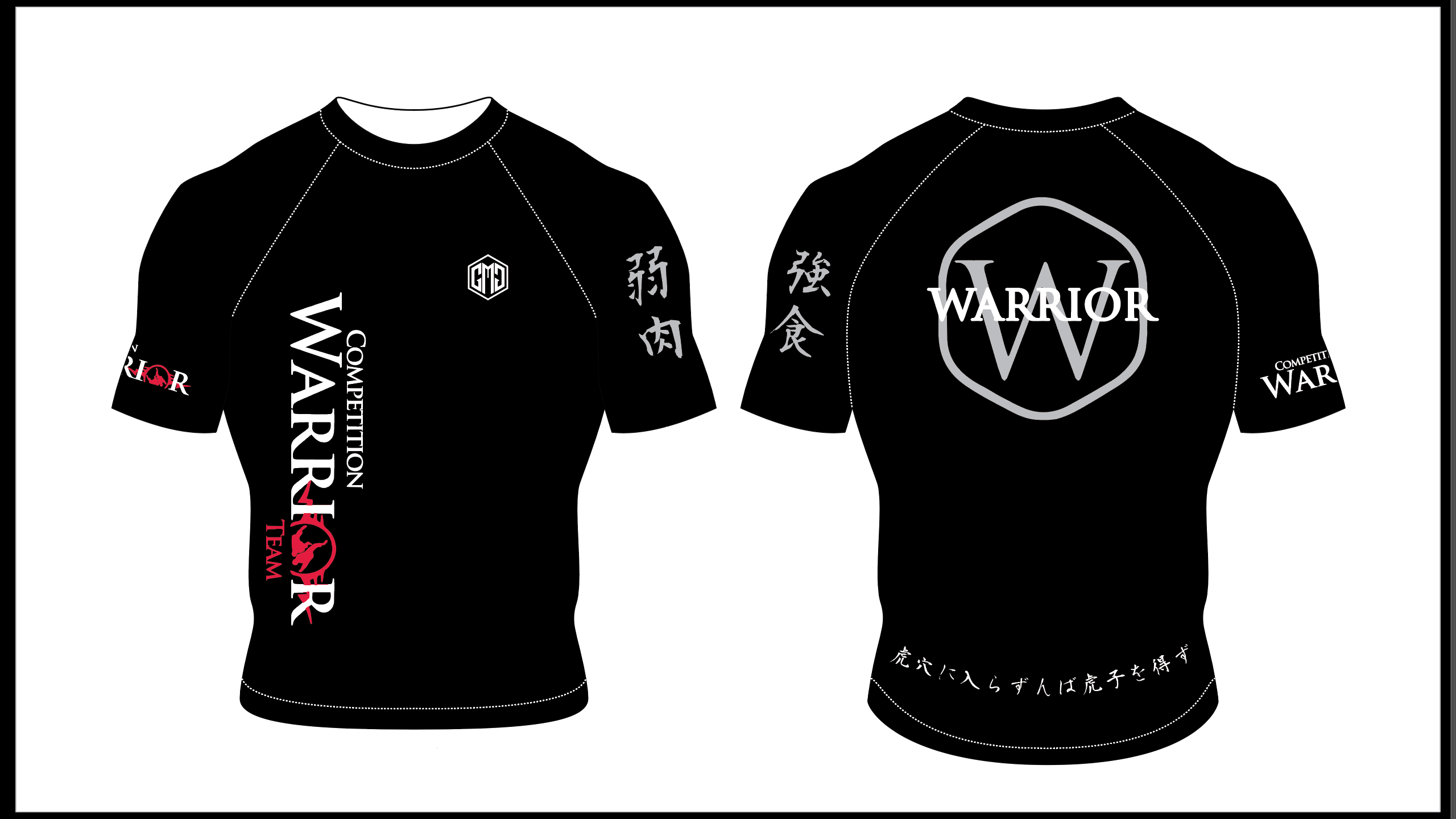 WAR Rashguard 2.0 (Black and Silver)