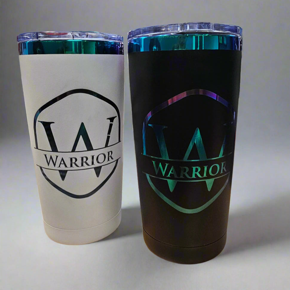 Holographic Warrior Tumbler