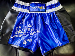 Muay Thai Shorts, Blue, Warrior